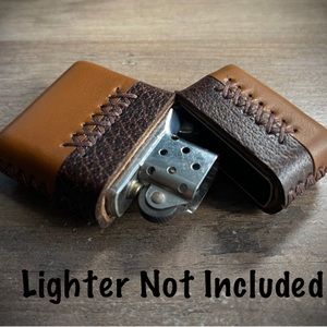 Genuine Leather Case for Zippo Lighter Standard Size (Made in USA 🇺🇸)